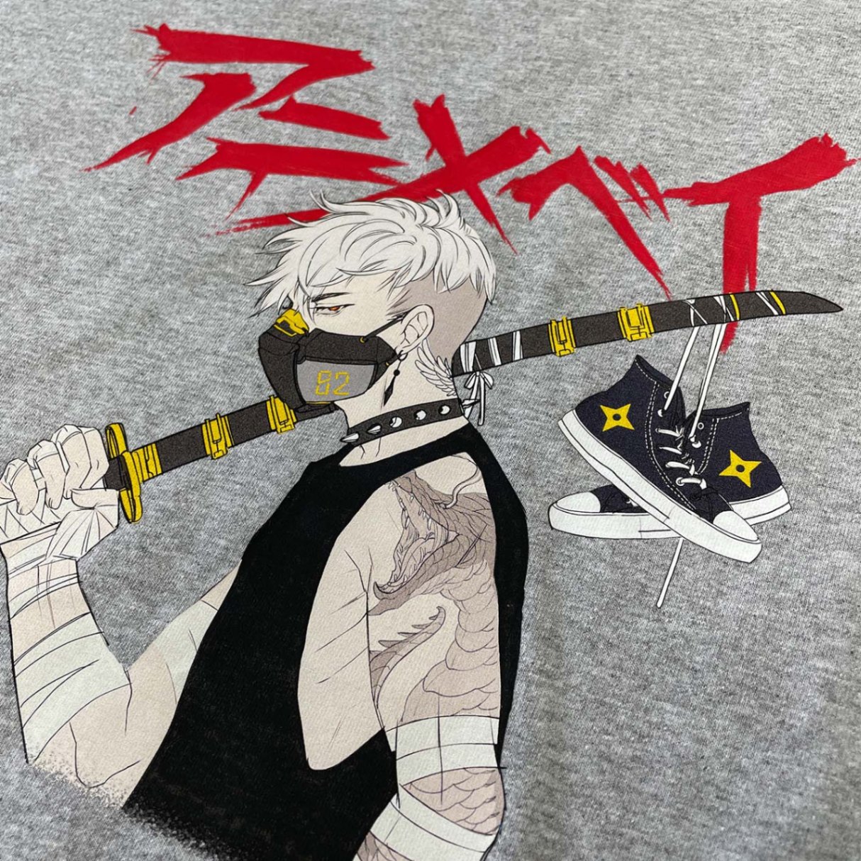 Example of a DFT print on a shirt