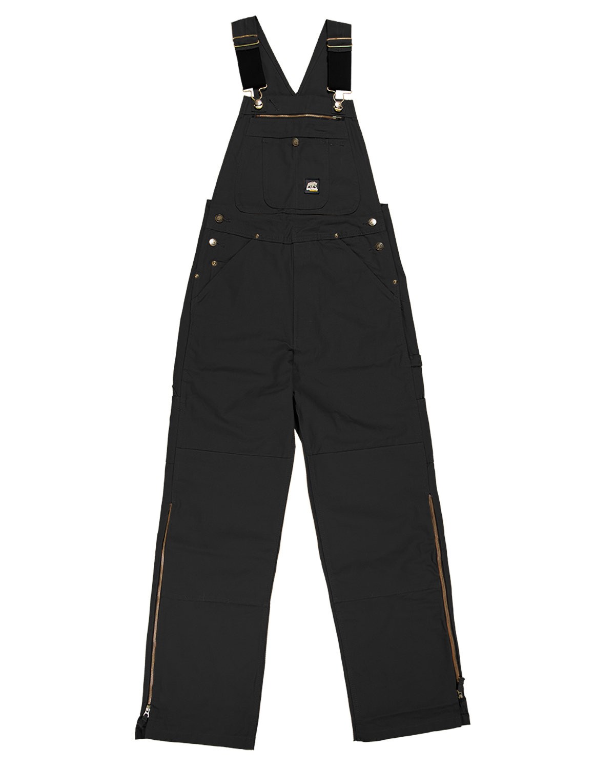 Unlined Bib Overalls With Zipper Legs Berne Heritage Men's Unlined